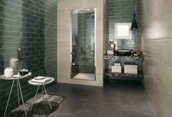 Modern bathroom tiles oasis in neutral colors