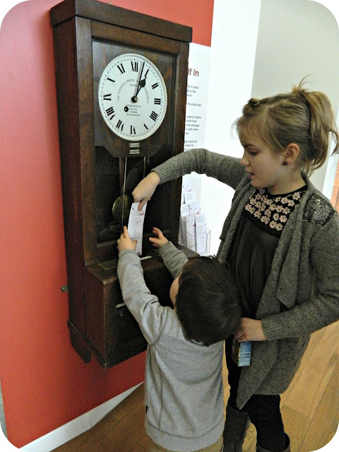 Children playing People's History Museum Manchester Factory Machine 
