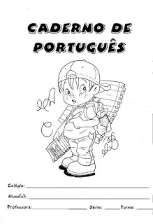 Capa caderno Capa para caderno português
