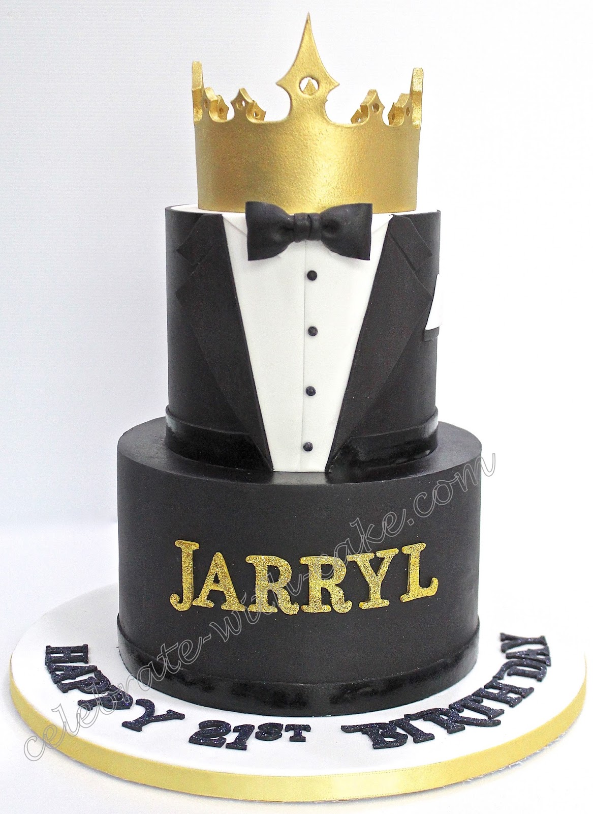 Celebrate with Cake! Tuxedo and Crown Cake