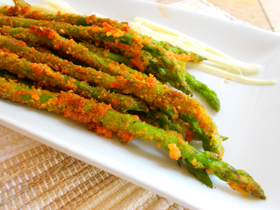 Vegetarian Yogini French Breaded Asparagus a Delightful Snack