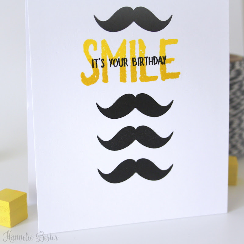 Hannelie Bester - One layer masculine card - Movember