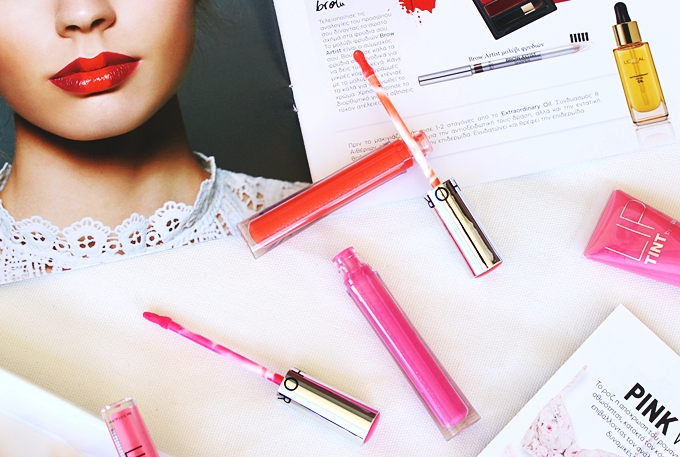 Sephora Ultra shine lip gel in Fresh mango 26 and Glossy pink 16.