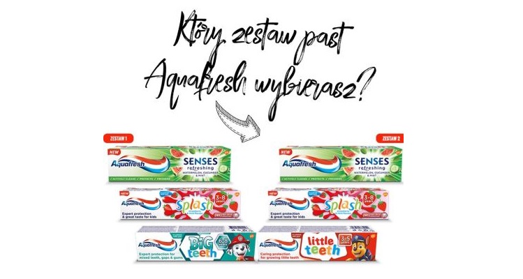 Przetestuj zestaw past do zębów Aquafresh - 200 zestawów czeka Konkurs
