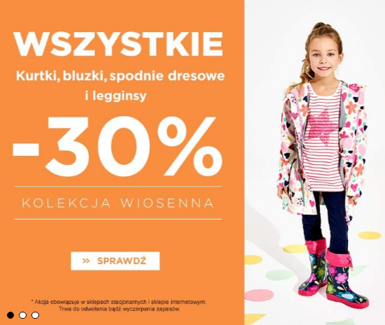 Kurtki wiosenne 30% taniej w 5.10.15 Promocje i wyprzedaże