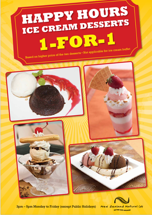 FoodieFC New Zealand Natural 1 For 1 Ice Cream Dessert Promotion at NEX