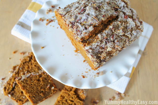 A combination of pumpkin bread and gingerbread with an addition of quinoa to make it moist and healthy