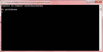 Programacion C++ Java C#: Verificar si una cadena es Palindromo en C++