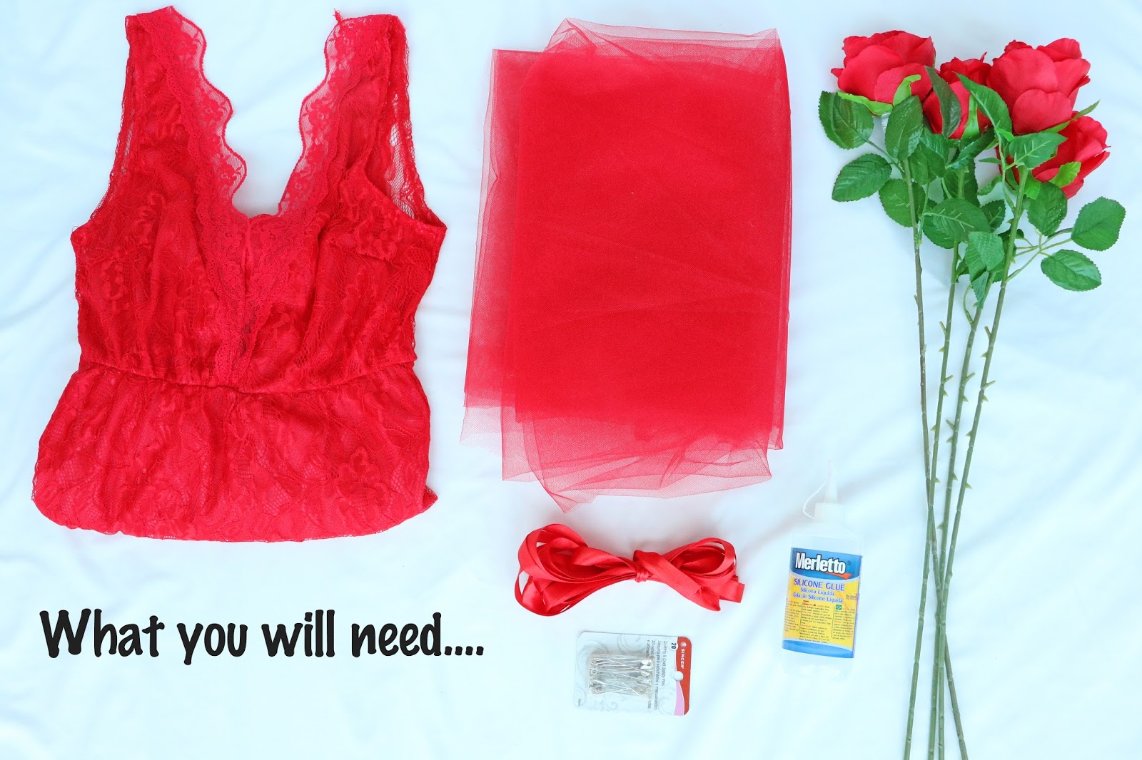 DIY Dress makeover inspired by the Enchanted Rose from Beauty and the Beast! Click through for full tutorial