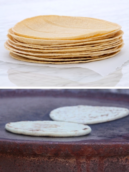 Corn Tortillas, pressed tortillas, patted tortillas