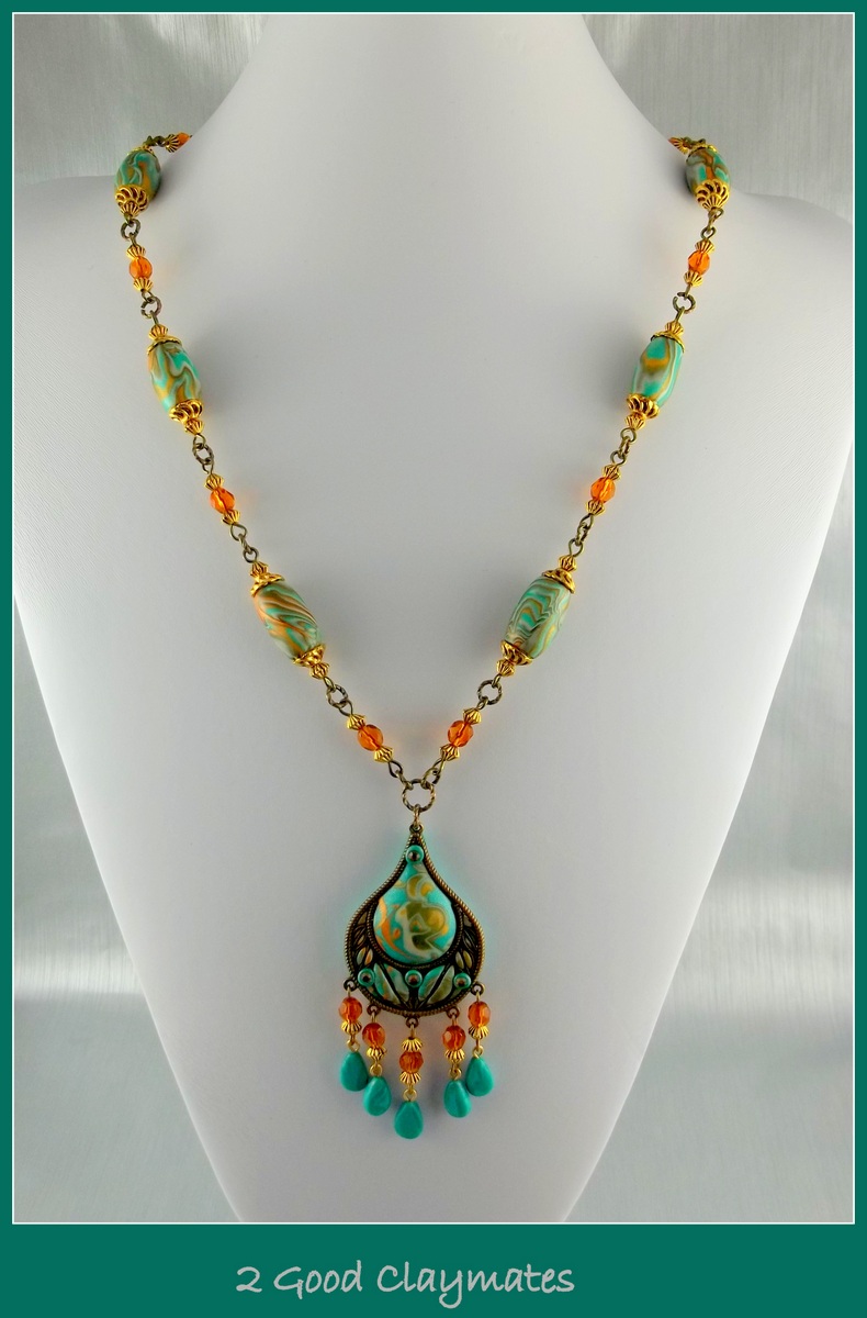 2 Good Claymates: A Finished Necklace and Redo into Bohemian Style