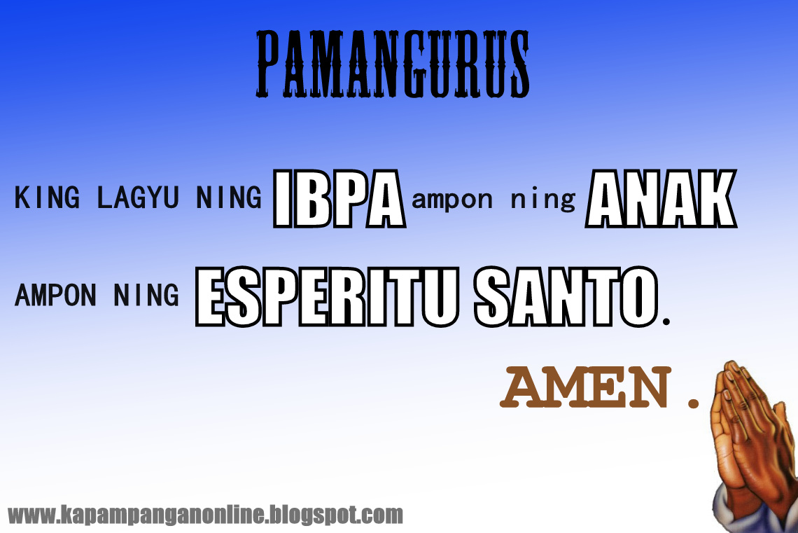 Kapampangan Online Pamangurus / Sign of the Cross