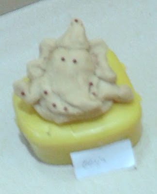 little eco friendly ganpati made of flour