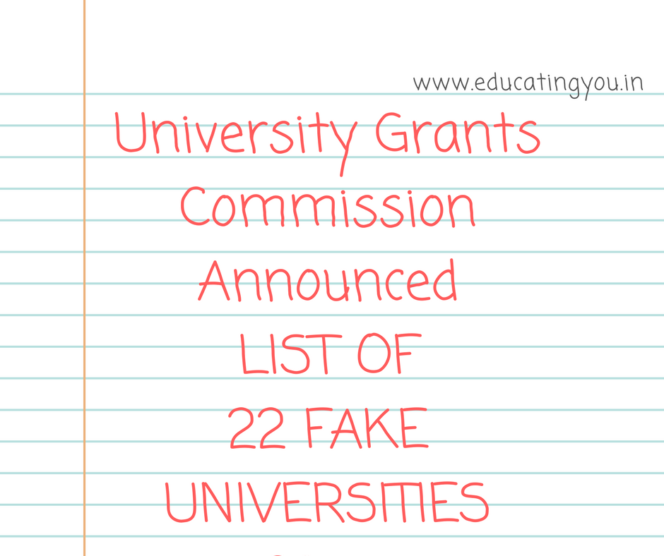 Fake University List By UGC