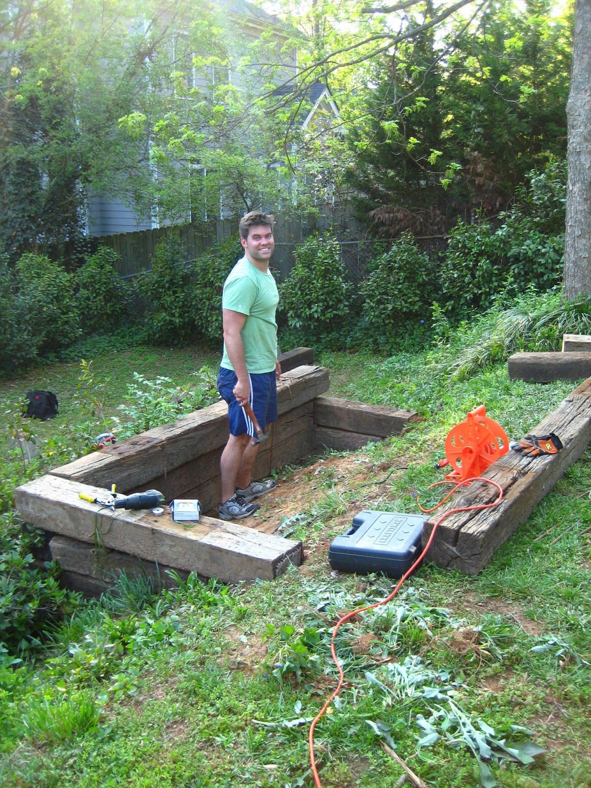 Iron Twine Railroad Tie Garden
