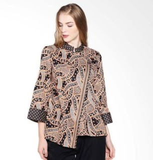 Model Baju Batik Kantor Lengan Panjang Elegan Model Baju Batik Kantor Lengan Panjang Elegan