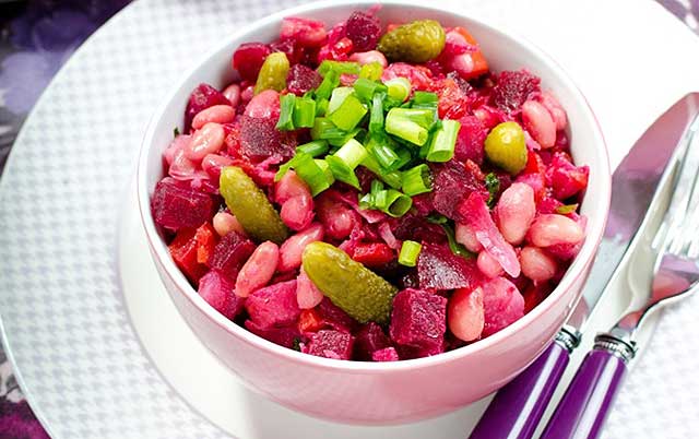 винегрет с капустой и фасолью винегрет с фасолью и квашеной капустой