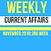 Weekly Current Affairs November 2018: 3rd week