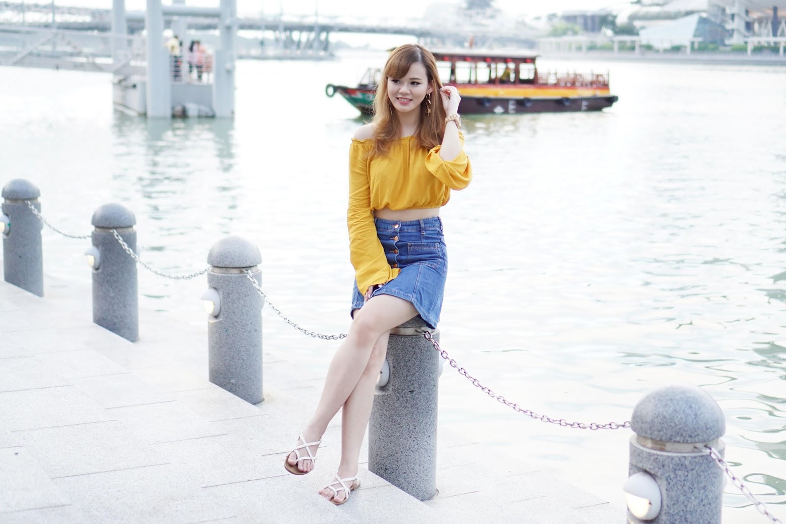 h&m, forever 21, casual outfit, fashion, ootd, jeanmilka ootd, fashion blogger, fashion blogger indonesia, singapore, marina bay sands, travel to singapore, indonesia fashion blogger