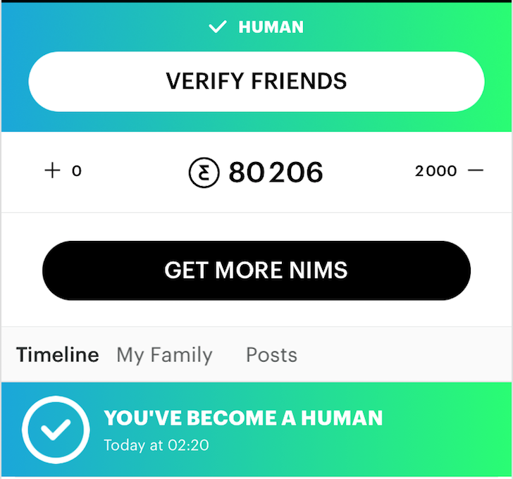Human verification. Nimses аккаунт. Nimses UI. Human verification required.