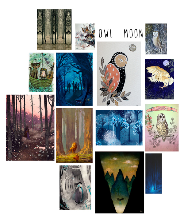 Owl Forest Inspiration Board Nicole Piar