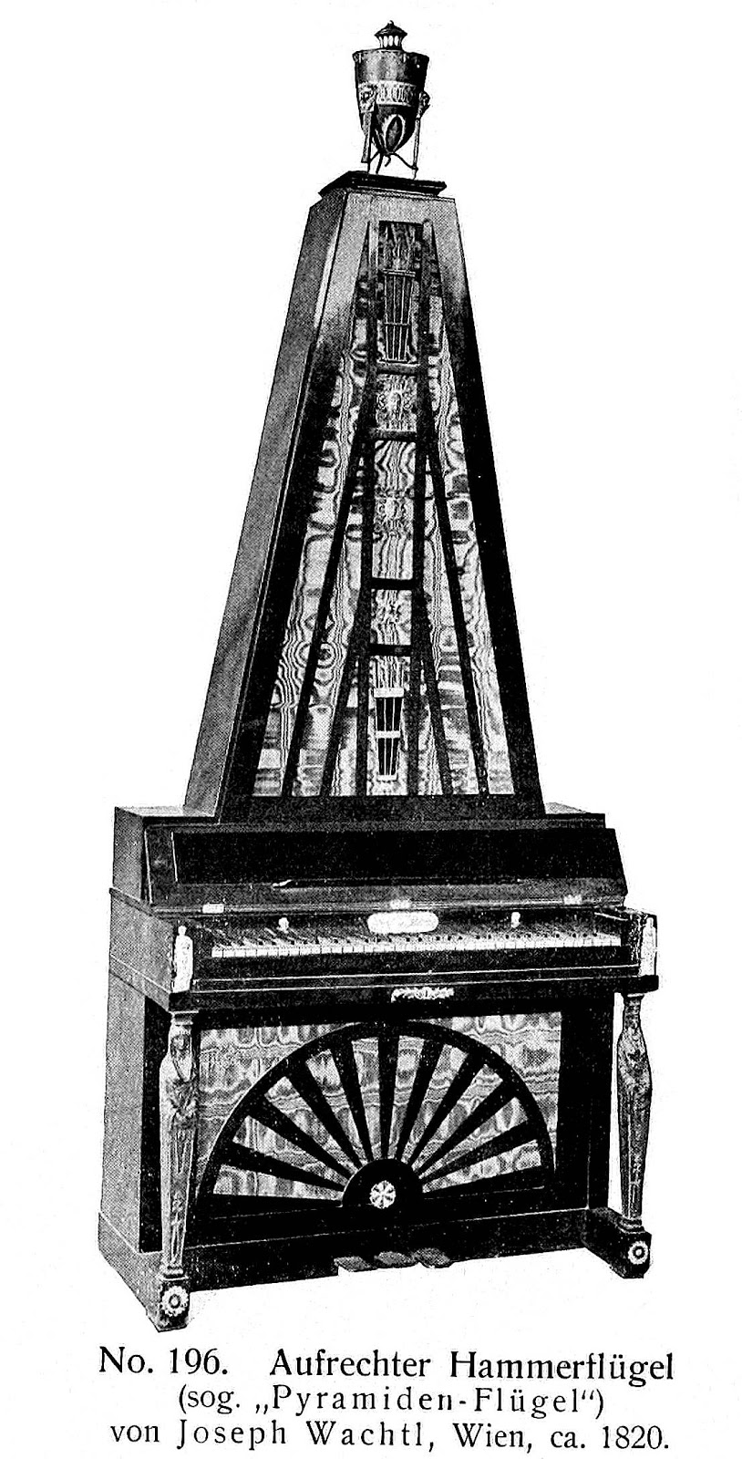 An 1820 hammerflugel decorated An 1820 hammerflugel decorated