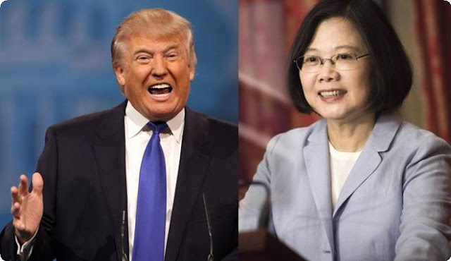 Ông Trump và nữ tổng thống Đài Loan Thái Vân Anh