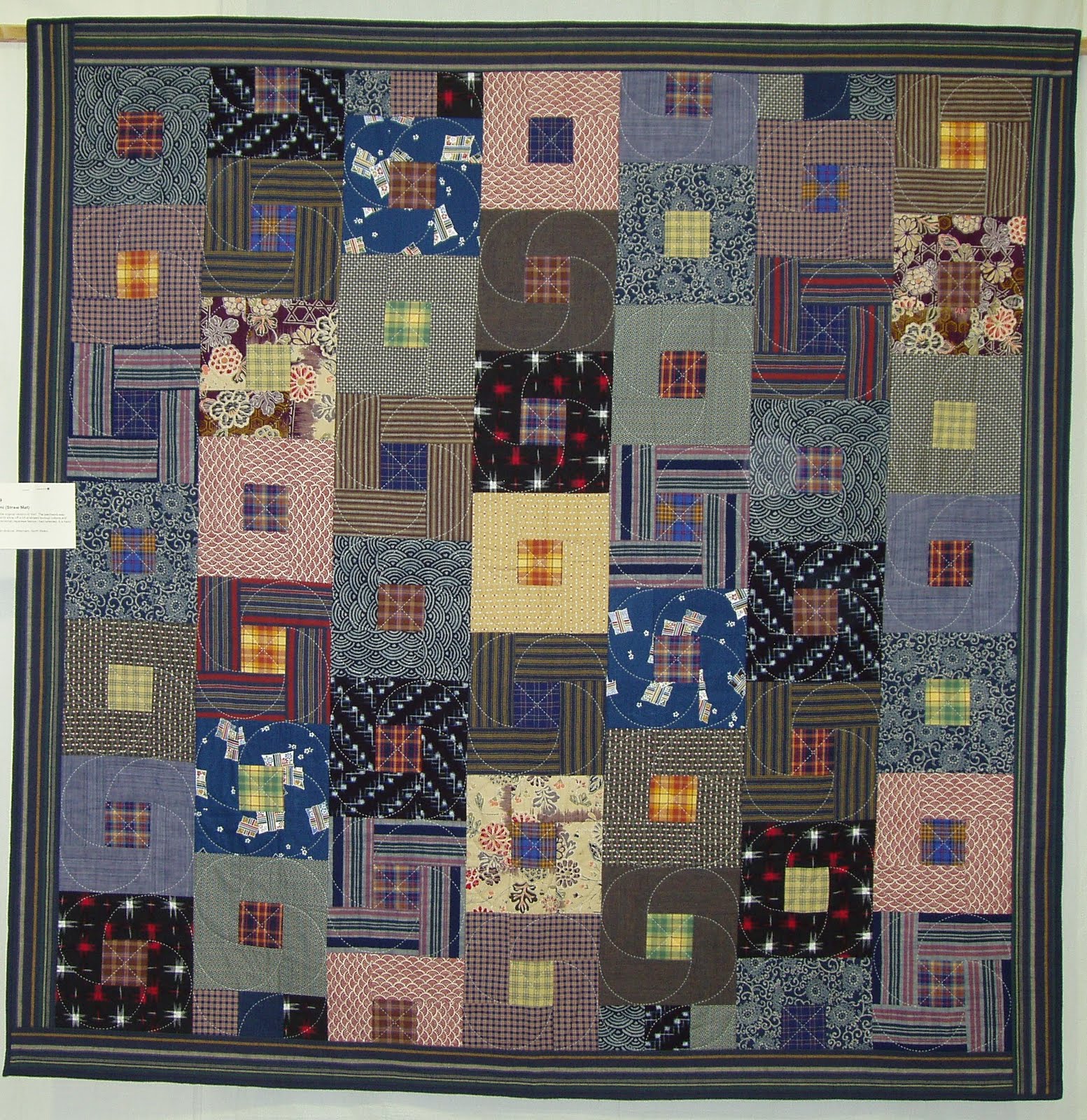 sashiko and other stitching Great Northern Quilt Show quilt details