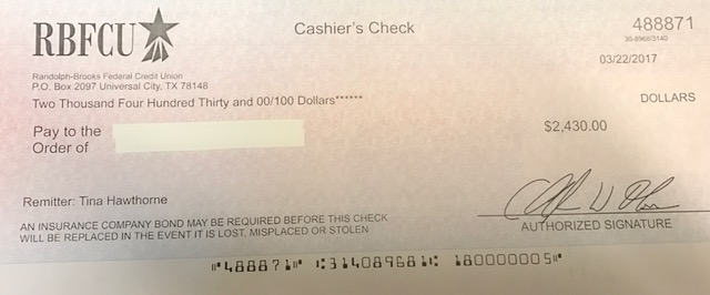 cashiers check scam offer up cashiers check scam offer up