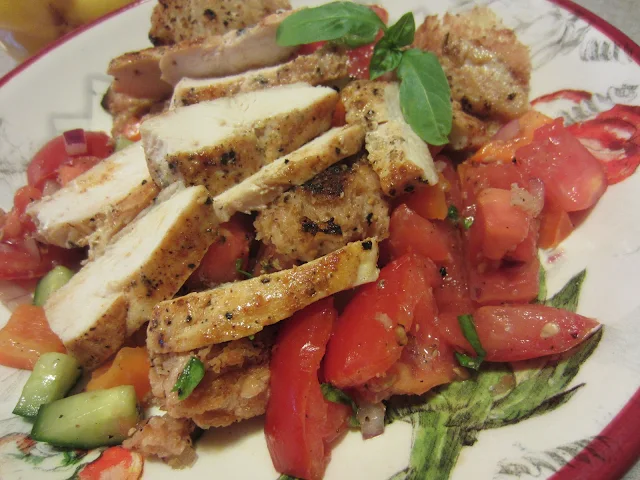 Panzanella Salad with Grilled Chicken