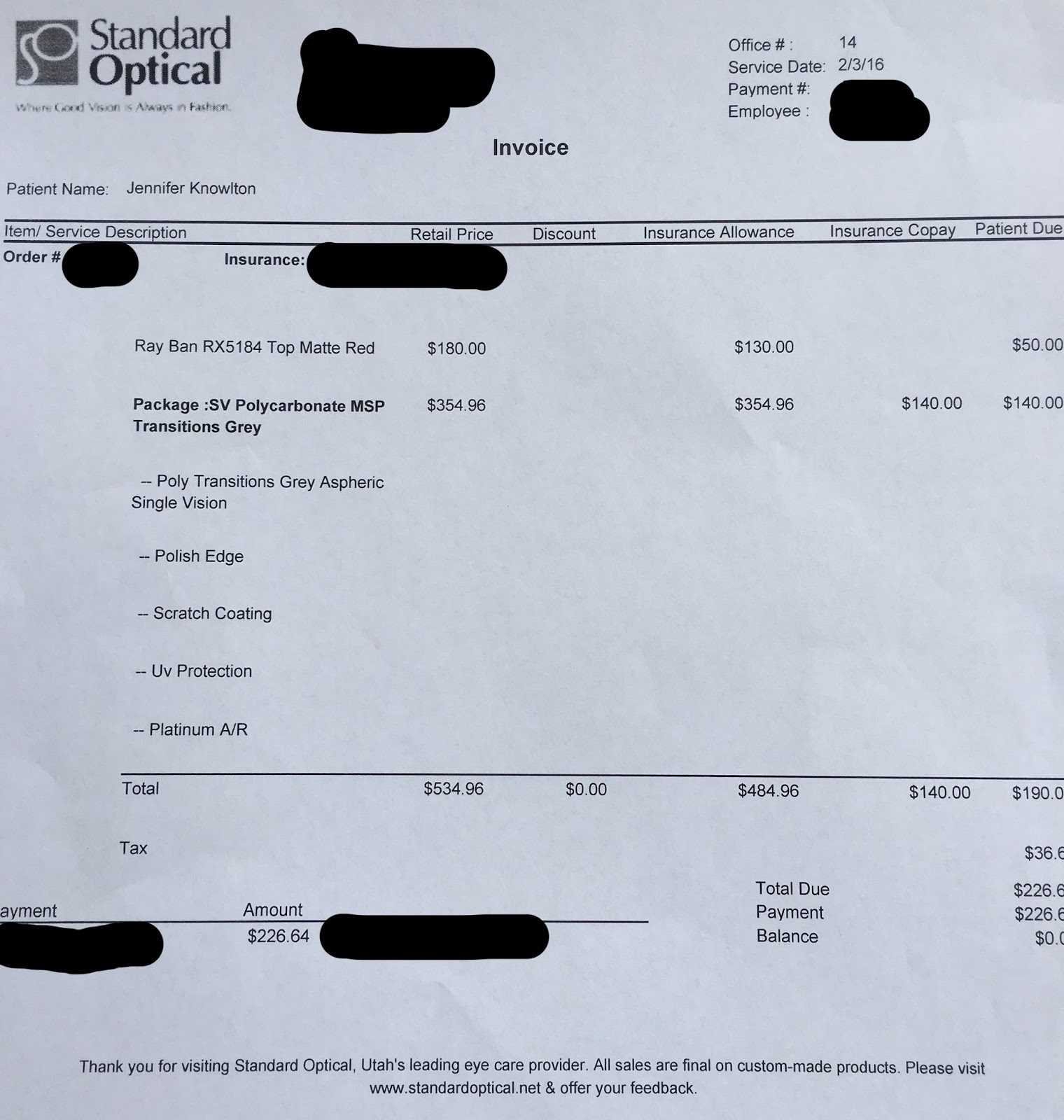 *The Thrifty Home Standard Optical Review