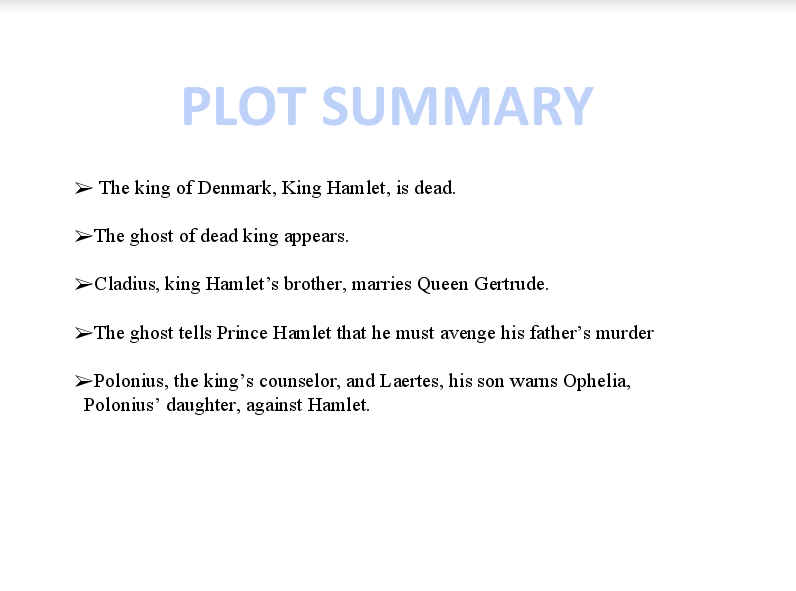 Plot Summary of Hamlet