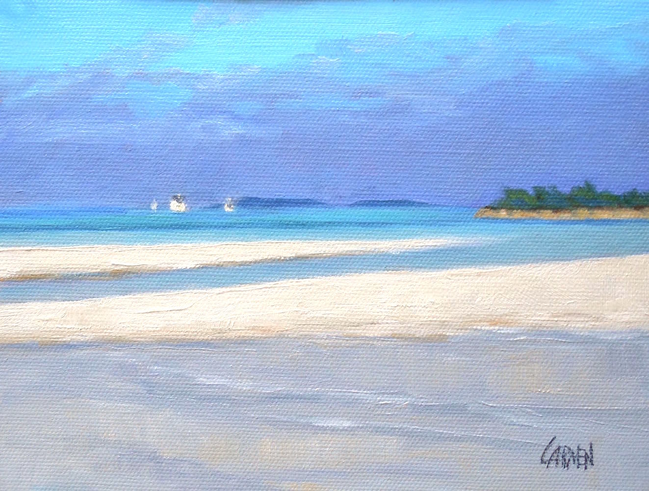Carmen Beecher Tahiti Beach 8x6 Oil On Canvas Panel Elbow Carmen Beecher Tahiti Beach 8x6 Oil On Canvas Panel Elbow