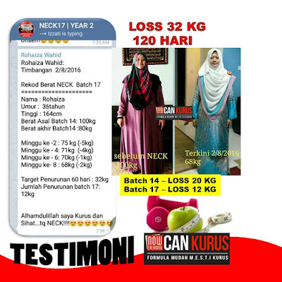 testimoni pengguna set kurus shaklee