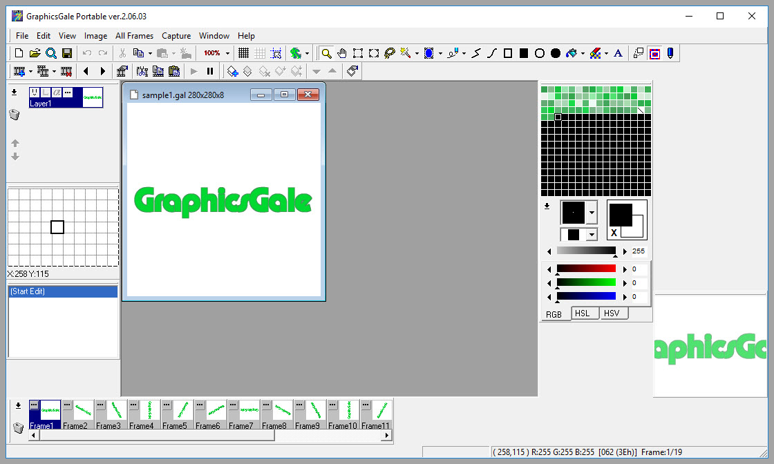 Τα καλύτερα δωρεάν προγράμματα GraphicsGale Προβολή και επεξεργασία