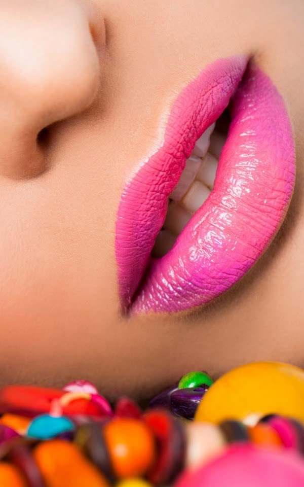 Pink Lips Colorful Candy  Galaxy Note HD Wallpaper