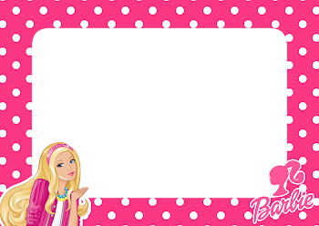 Barbie Pink Floral PNG Frame - Printable PNG Frames | Cartoon Character PNG Photo Frames