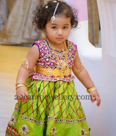 Adorable Baby in Traditional Diamond Sets - Jewellery Designs