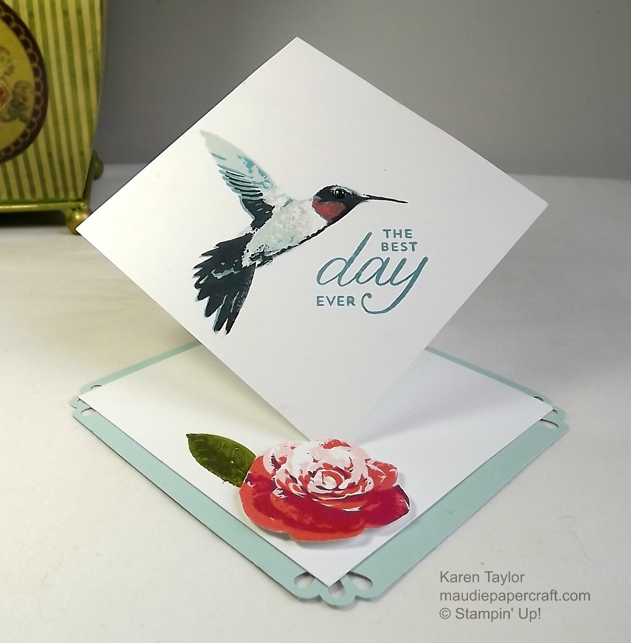 MaudiePapercraft Stampin' Up! Picture Perfect Easel card