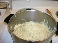 Image of the cooked Angel Hair Pasta for recipe