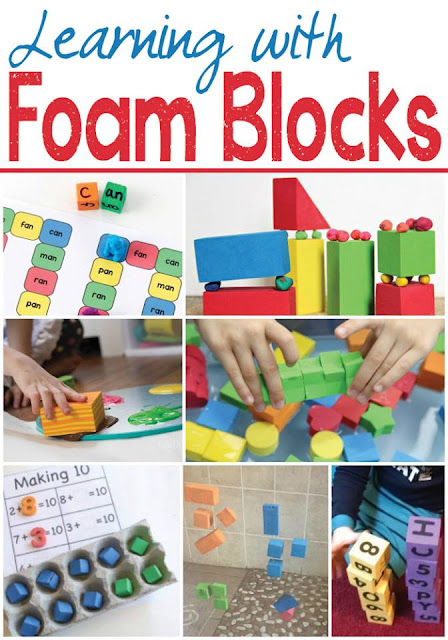learning activities using foam blocks