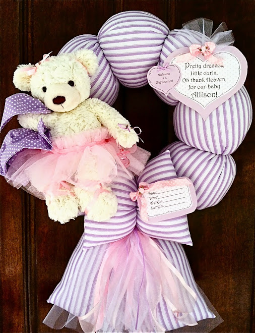 99. custom purple and pink ballerina baby wreath