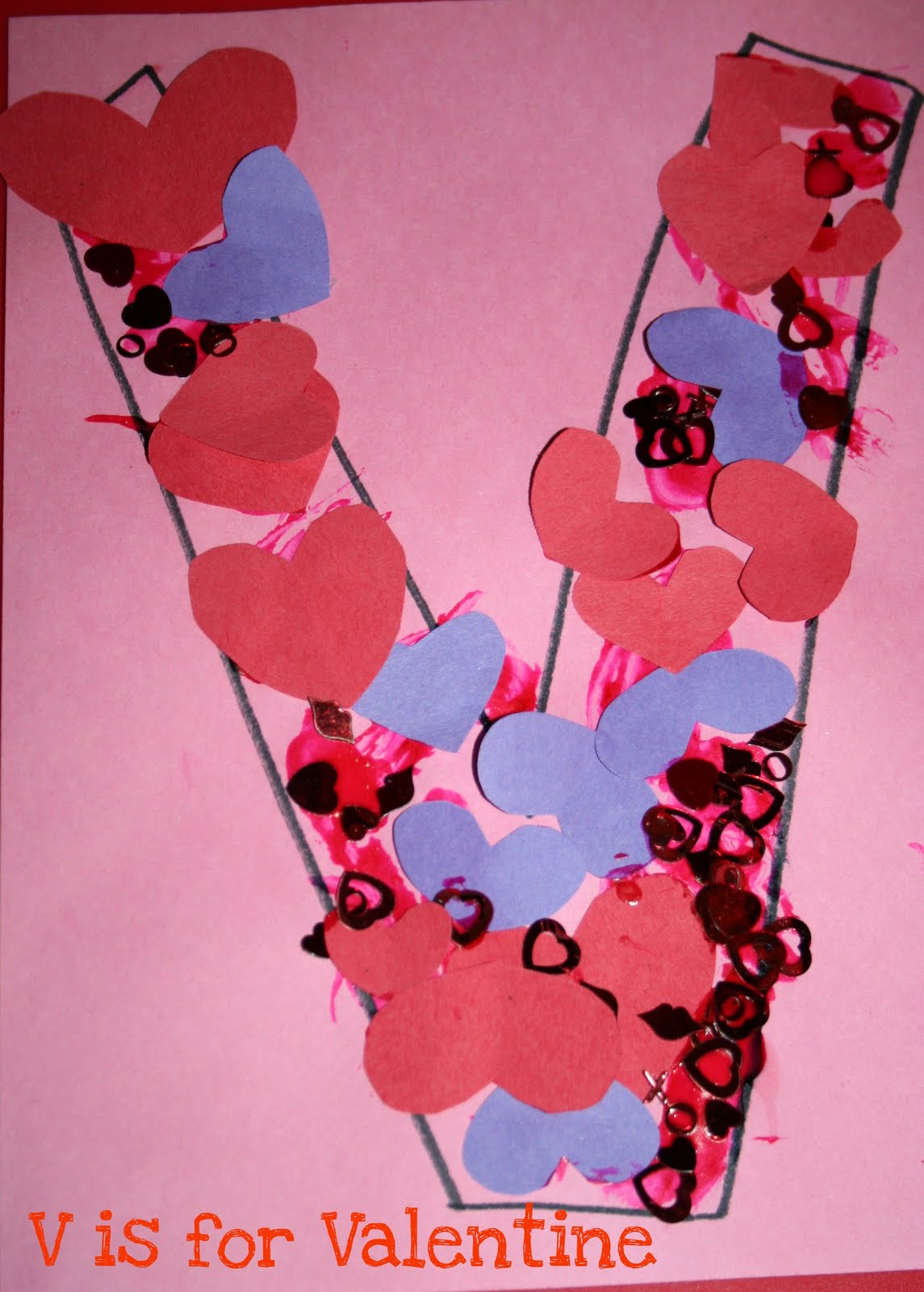 Preschool Crafts for Kids*: V is for Valentine Preschool Craft