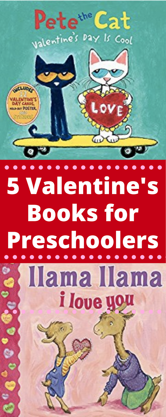 Instead of candy give your toddler or preschooler a sweet Valentine's Day book. 5 books that are perfect for little kids.