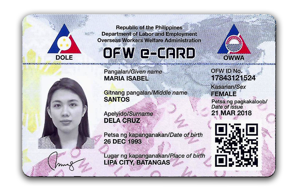 Filipina 2024. Филиппины ID Card.