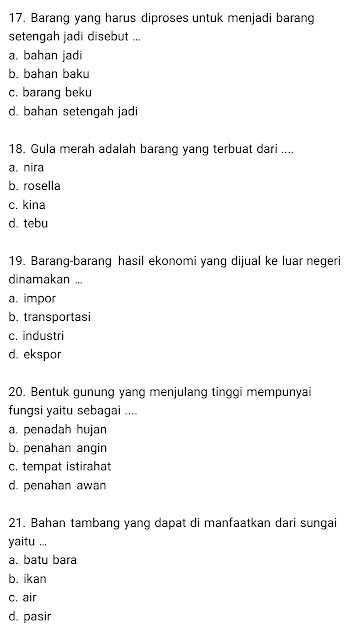 Kumpulan Contoh Soal Hots Ips Sd Kelas 4 Terlengkap Dikdasmen
