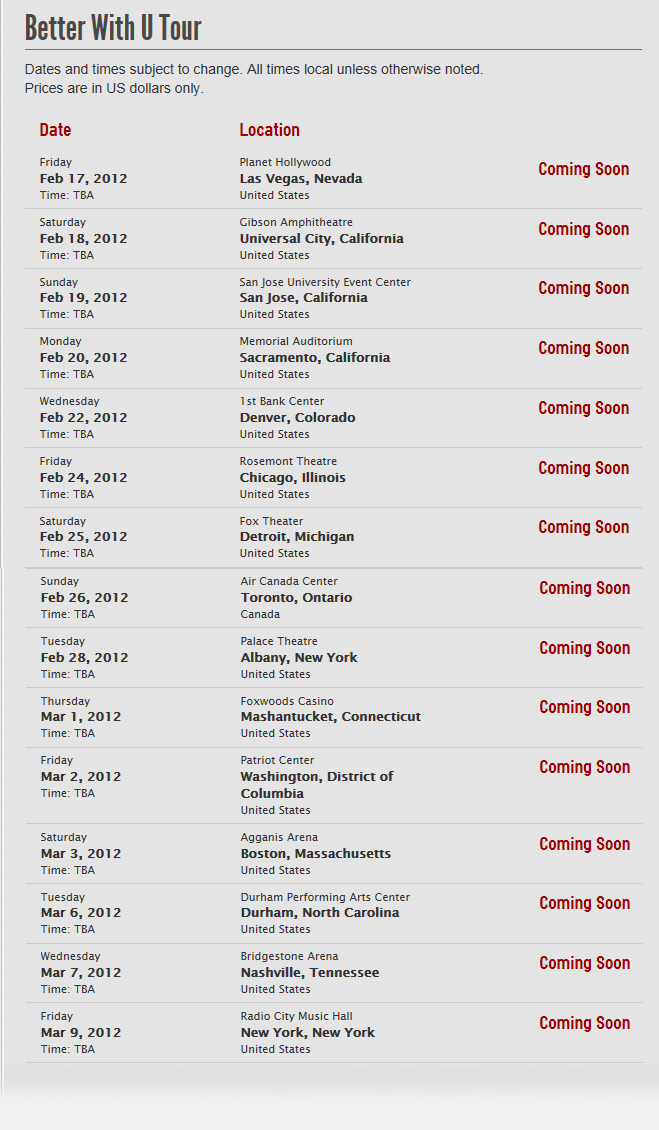 BIG TIME UPDATES: Big Time Rush OFFICIAL tour Dates
