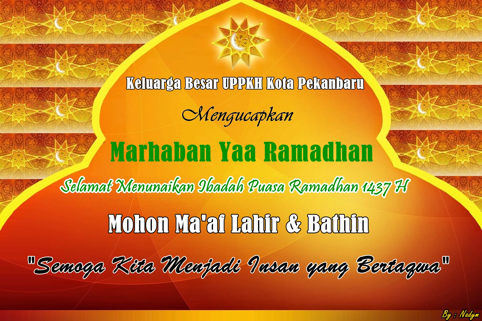 Marhaban Yaa Ramadhan Ppkh Kota Pekanbaru