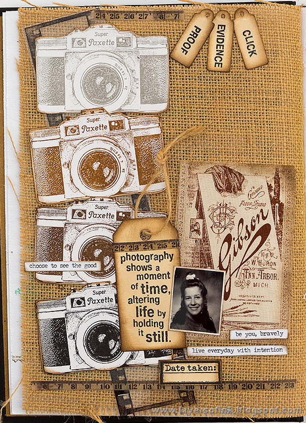 Layers of ink - A Moment in Time Journal Page with Darkroom Door Camera Eclectic Stamp Layers of ink - A Moment in Time Journal Page with Darkroom Door Camera Eclectic Stamp