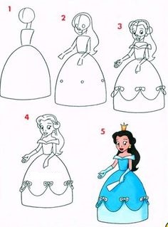 Hướng dẫn dạy bé vẽ công chúa cực kì dễ dàng - hình ảnh 10